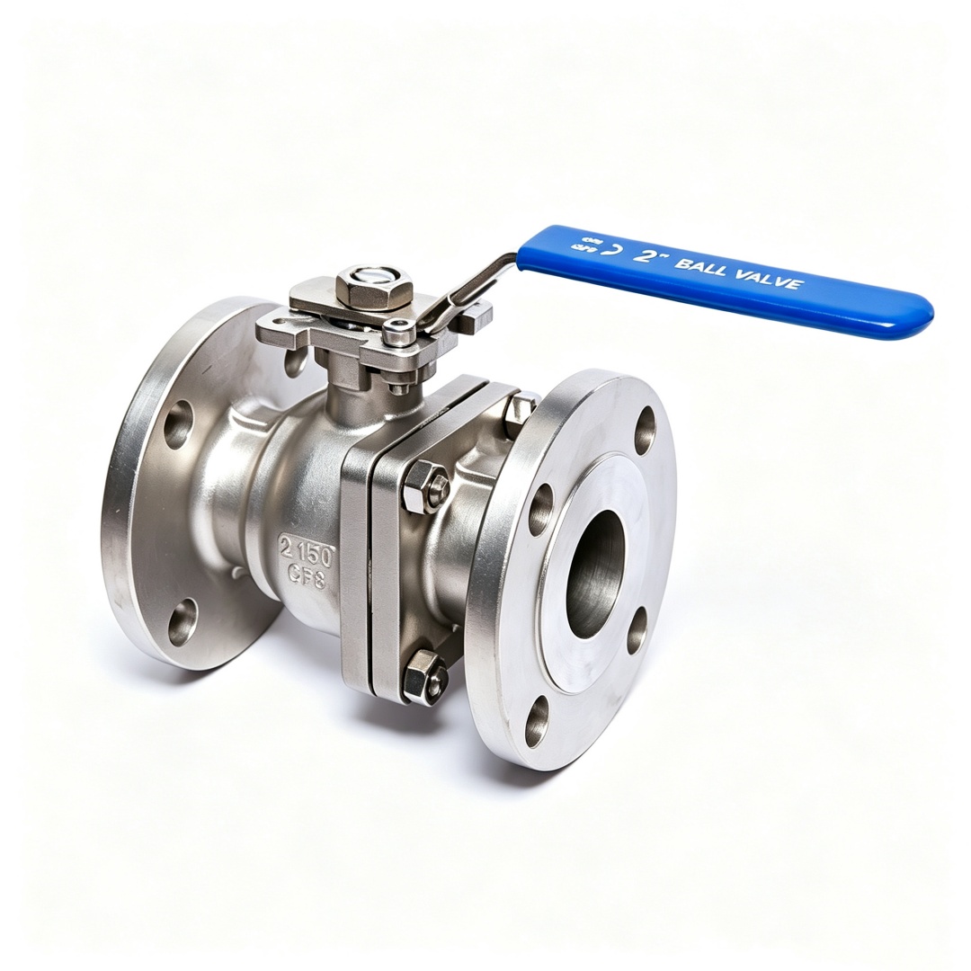 ANSI CLASS150LB บอลวาล์วลอยหน้าแปลนสแตนเลส