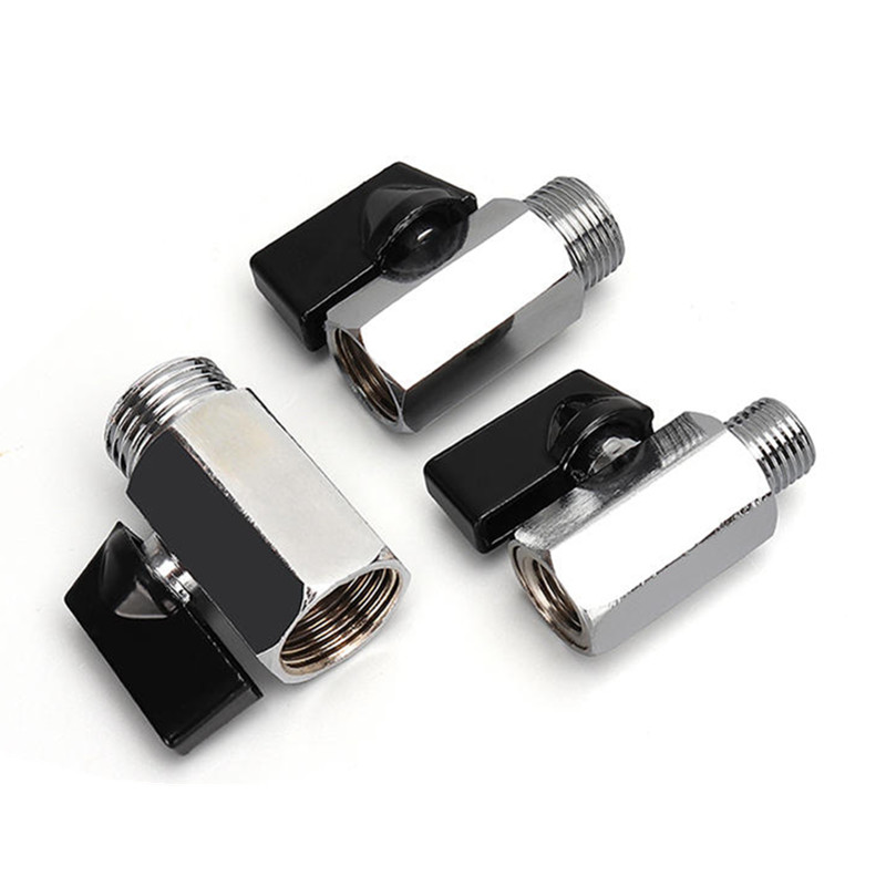 มินิบอลวาล์วทองเหลืองพร้อมที่จับอะลูมิเนียม