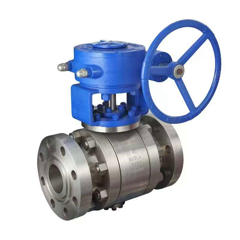 บอลวาล์ว Trunnion หน้าแปลนสแตนเลส 3 ชิ้นปลอมแปลง