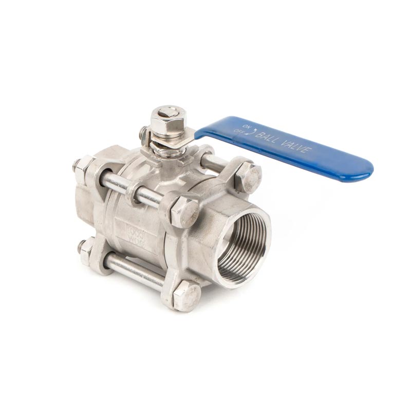 Stainless Steel Threaded 3-PC Ball Valve